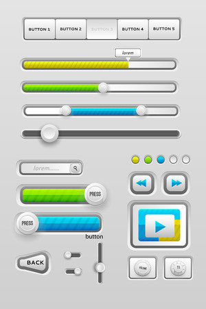web interface ui elements. Vector illustrationのイラスト素材