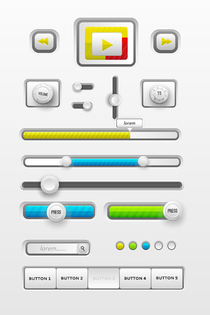web interface ui elements. Vector illustrationのイラスト素材
