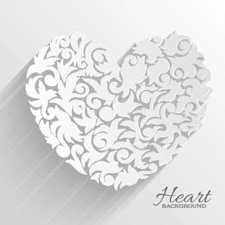 abstract ornament heart illustration backgroundのイラスト素材