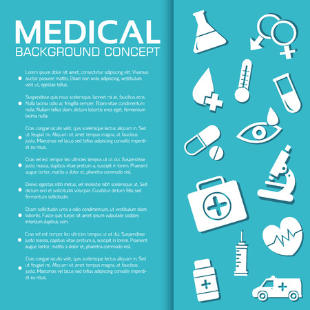 flat medical equipment set icons concept backgroundのイラスト素材