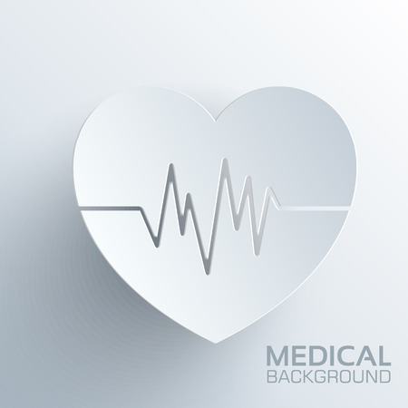 paper medical heart vector backgroundのイラスト素材