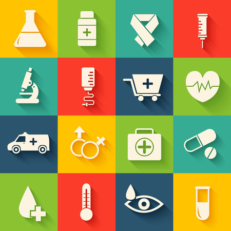 retro set of medical equpment backgroundsのイラスト素材