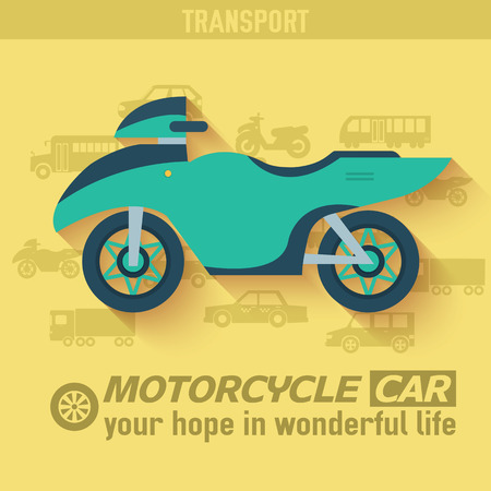 Flat bike background illustration conceptのイラスト素材