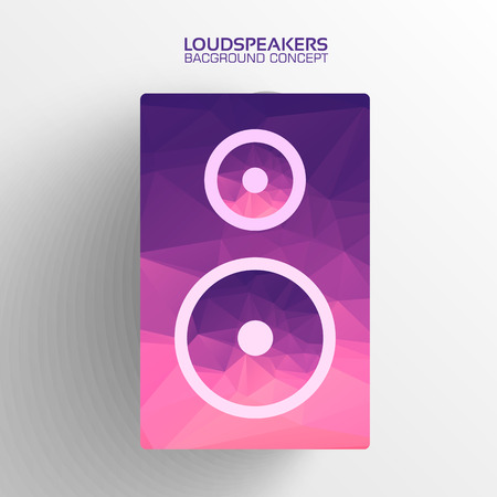 Polygonal speaker vector background conceptのイラスト素材