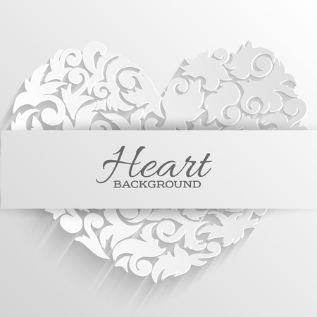 ornament heart decorative card or invitation happy valentinesのイラスト素材