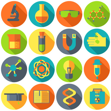 Retro experiments in a science chemistry laboratory iconのイラスト素材