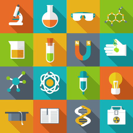 Retro experiments in a science chemistry laboratory iconのイラスト素材