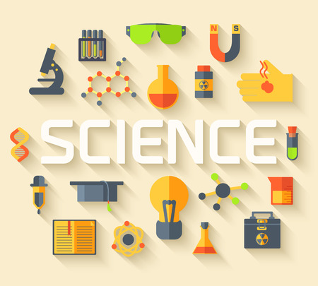 Retro experiments in a science chemistry laboratory iconのイラスト素材