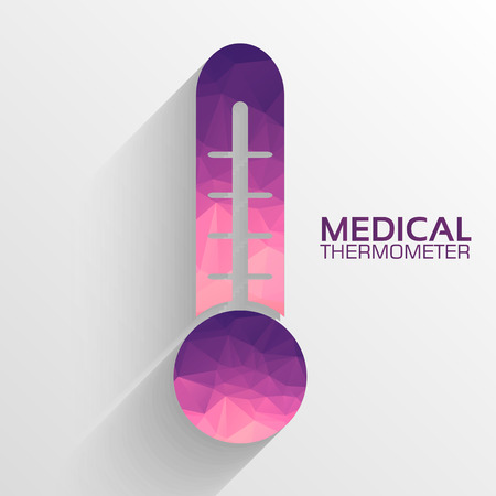 Polygonal thermometer vector background illustrationのイラスト素材
