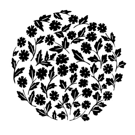 stylish beautiful  flower set on background concept illustrationのイラスト素材