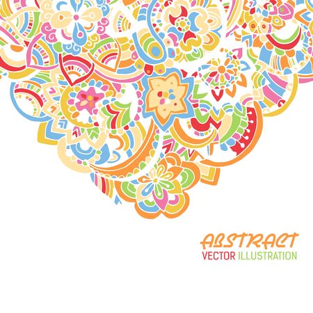 Hand drawn zentangle abstract background ornamentのイラスト素材