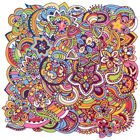 Hand drawn zentangle abstract background ornamentのイラスト素材