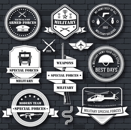 Vector of military army set label - ID:51592320 - Royalty Free Image ...