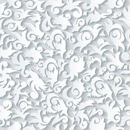 3d seamless pattern abstract ornament illustration concept. Vector decorative retro banner of card or invitation design. Vintage traditional, Islam, arabic, indian, ottoman motifs, elements.のイラスト素材