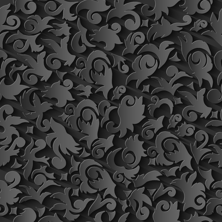3d seamless pattern abstract ornament illustration concept. Vector decorative retro banner of card or invitation design. Vintage traditional, Islam, arabic, indian, ottoman motifs, elements.のイラスト素材