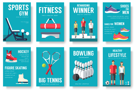 Sport lifestyle typography cover design. Sport lifestyle infographic. Sport lifestyle invite for Gym.のイラスト素材