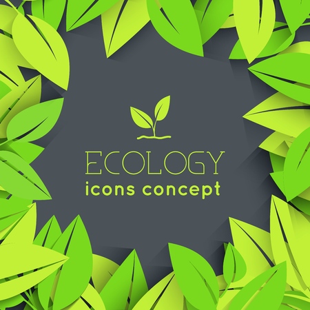 eco leaf background concept. Vector illustration designのイラスト素材