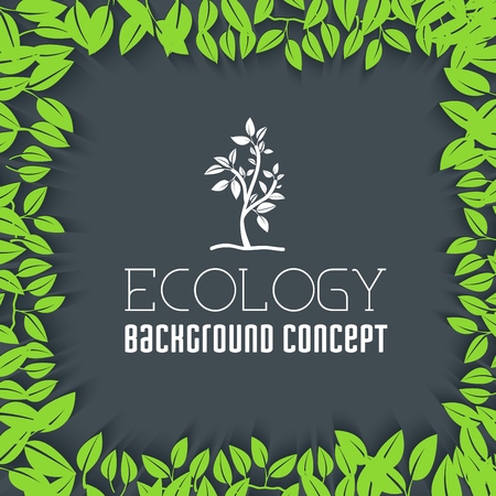 eco leaf background concept. Vector illustration designのイラスト素材