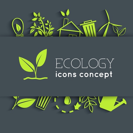 flat eco background concept. Vector illustration design.のイラスト素材