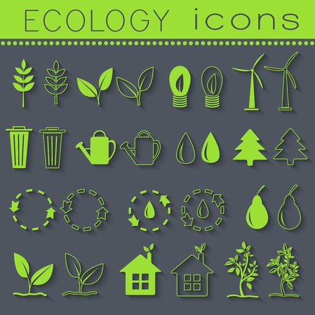 set eco icon on white background. Vector illustration design.のイラスト素材