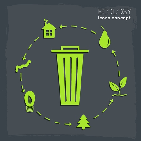 flat cycle eco infographic background concept. Vector illustration design.のイラスト素材
