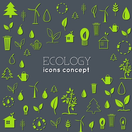 flat eco background concept. Vector illustration design.のイラスト素材