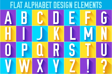 flat colorful letter of the alphabet vector illustration design concept background.のイラスト素材