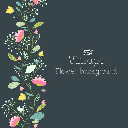 retro flower background concept. Vector illustrationの写真素材