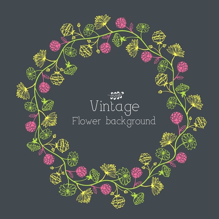 retro flower background concept. Vector illustrationの写真素材
