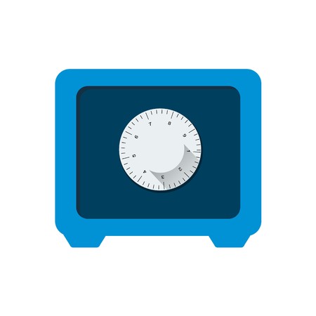 safe box vector illustration symbol object. Flat icon style concept design.のイラスト素材