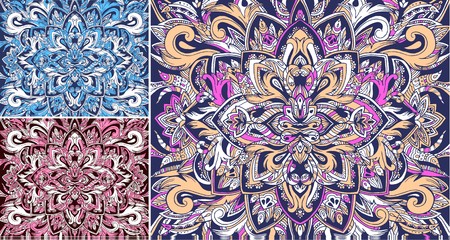 Abstract ornament art traditional, Islam, arabic, indian, ottoman motifs, elements. Vector illustration can be used for design of a t-shirt, bag, a poster, greeting card, invitation or case for phone.のイラスト素材