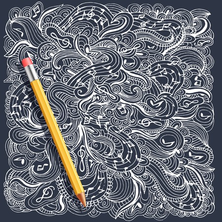 Abstract musical background design. Vector illustration concept .のイラスト素材