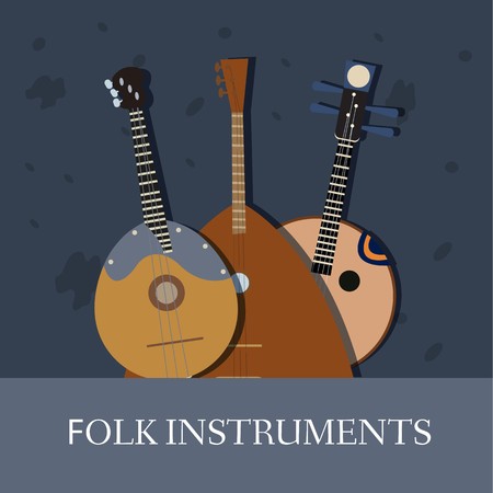 strings musical instruments. Vector background conceptのイラスト素材
