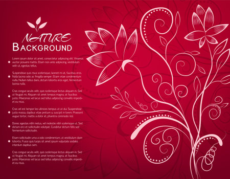 floral nature background concept. Vector illustrationのイラスト素材