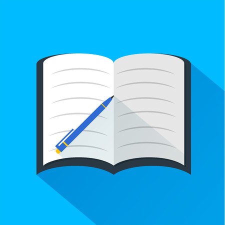 flat notebook design. vector illustration conceptのイラスト素材