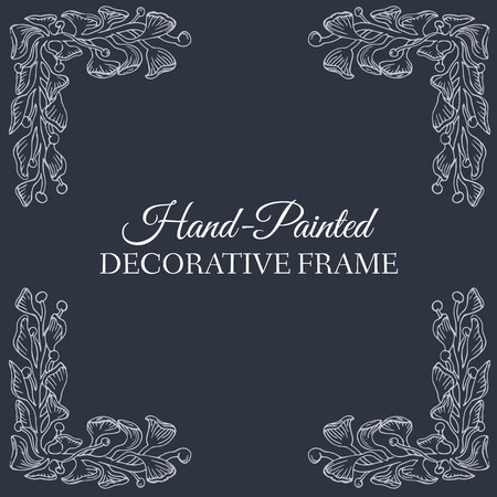 Hand drawn abstract background ornament frame on old paper illustration concept. Vector decorative retro banner of card or invitation design. Vintage traditional, indian, ottoman motifs, elementsのイラスト素材