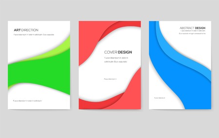 Abstract vector brochure cards set. Art template of flyear, magazines, posters, book cover, banners. Colorful design invitation concept background. Layout ornament illustrations modernのイラスト素材
