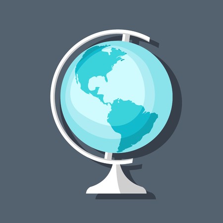 school concept globe with notepad icon set background. Vector illustration design.のイラスト素材