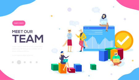 Success concept banner. Can use for web banner, infographics. Flat isometric vector hero images illustrationのイラスト素材
