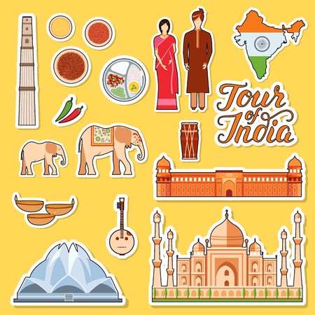 Country India travelのイラスト素材