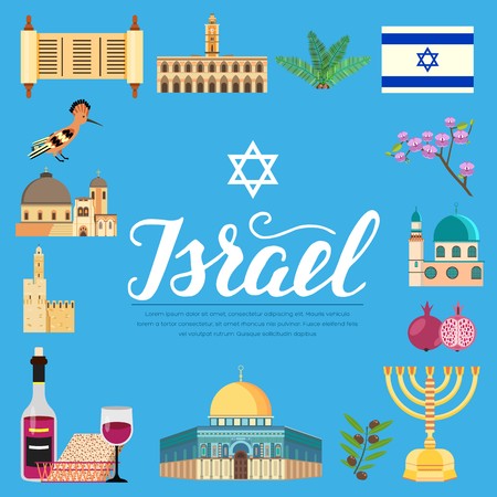 Country Israel travelのイラスト素材