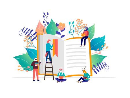 Book festival conceptのイラスト素材