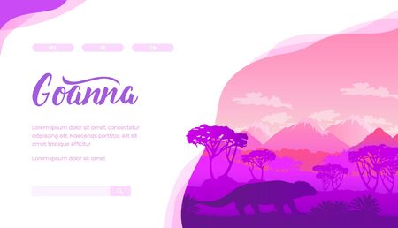 Goanna vector landing page templateのイラスト素材
