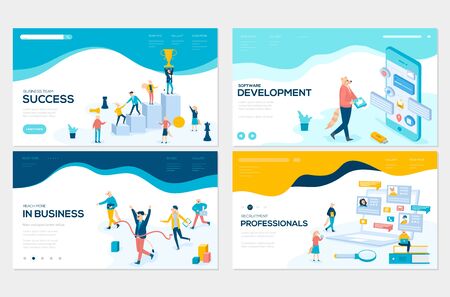 Isometric programmer working in a software develop company office. Winner business and achievement concept. Businessman and his business team crossing finish. Job interviewのイラスト素材