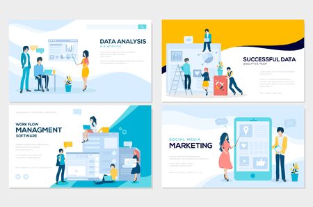 Set of social media marketingのイラスト素材