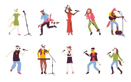 Male and female cartoon characters vectorのイラスト素材