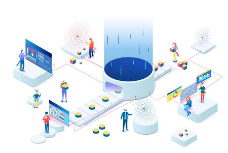Data visualisation illustrationのイラスト素材