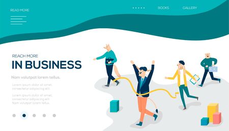 teamwork project concept leadership strategy vectorのイラスト素材