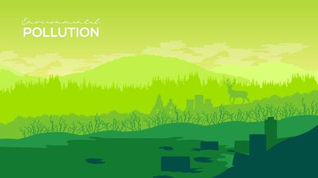 Deforestation environmental forestのイラスト素材
