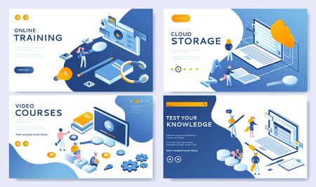 Vector illustration of Landing page designのイラスト素材